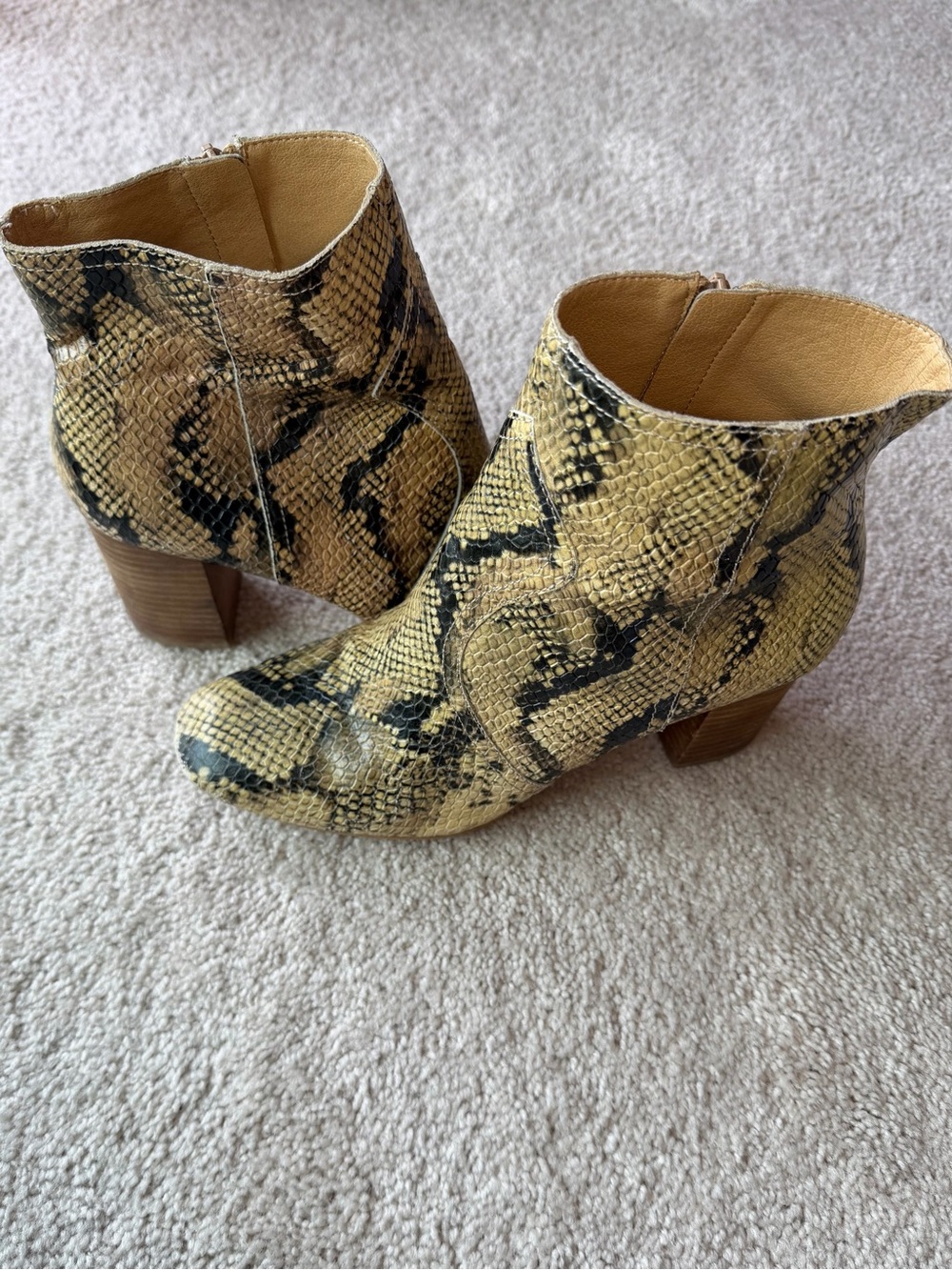 Lucky Brand Snakeskin Ankle Boots